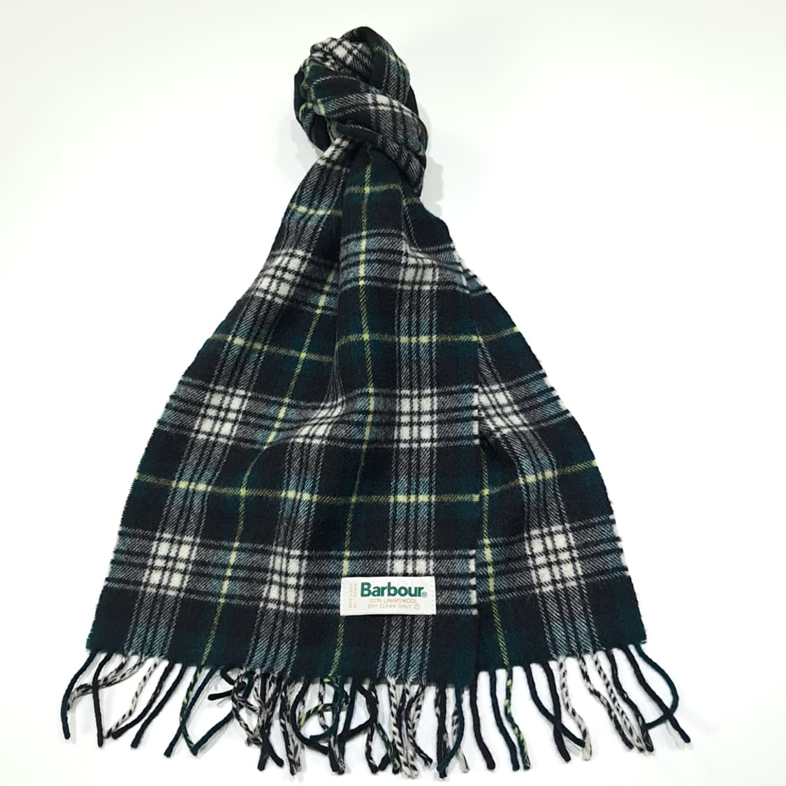 MX570 바버 90s 스코틀랜드판 램스울 클래식타탄 그린 머플러 목도 상품이미지2