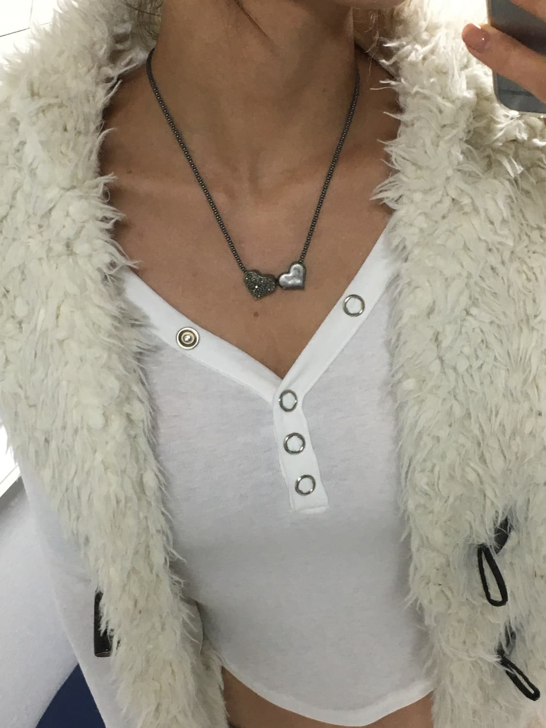 Heart twins necklace  상품이미지3