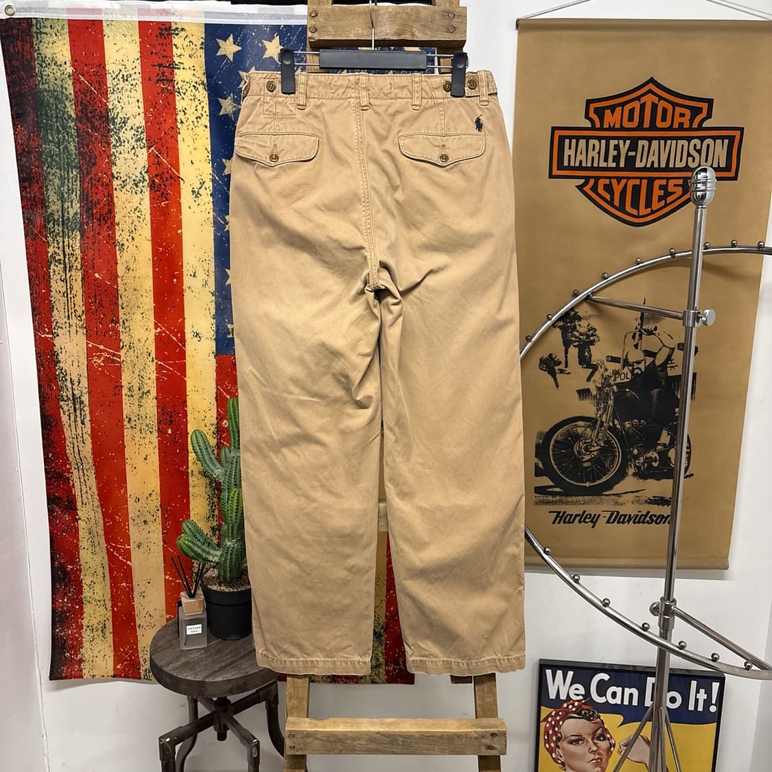 90s 폴로 랄프로렌 웰메이드 클래식 오피서 치노팬츠 빈티지워싱 N774 상품이미지2