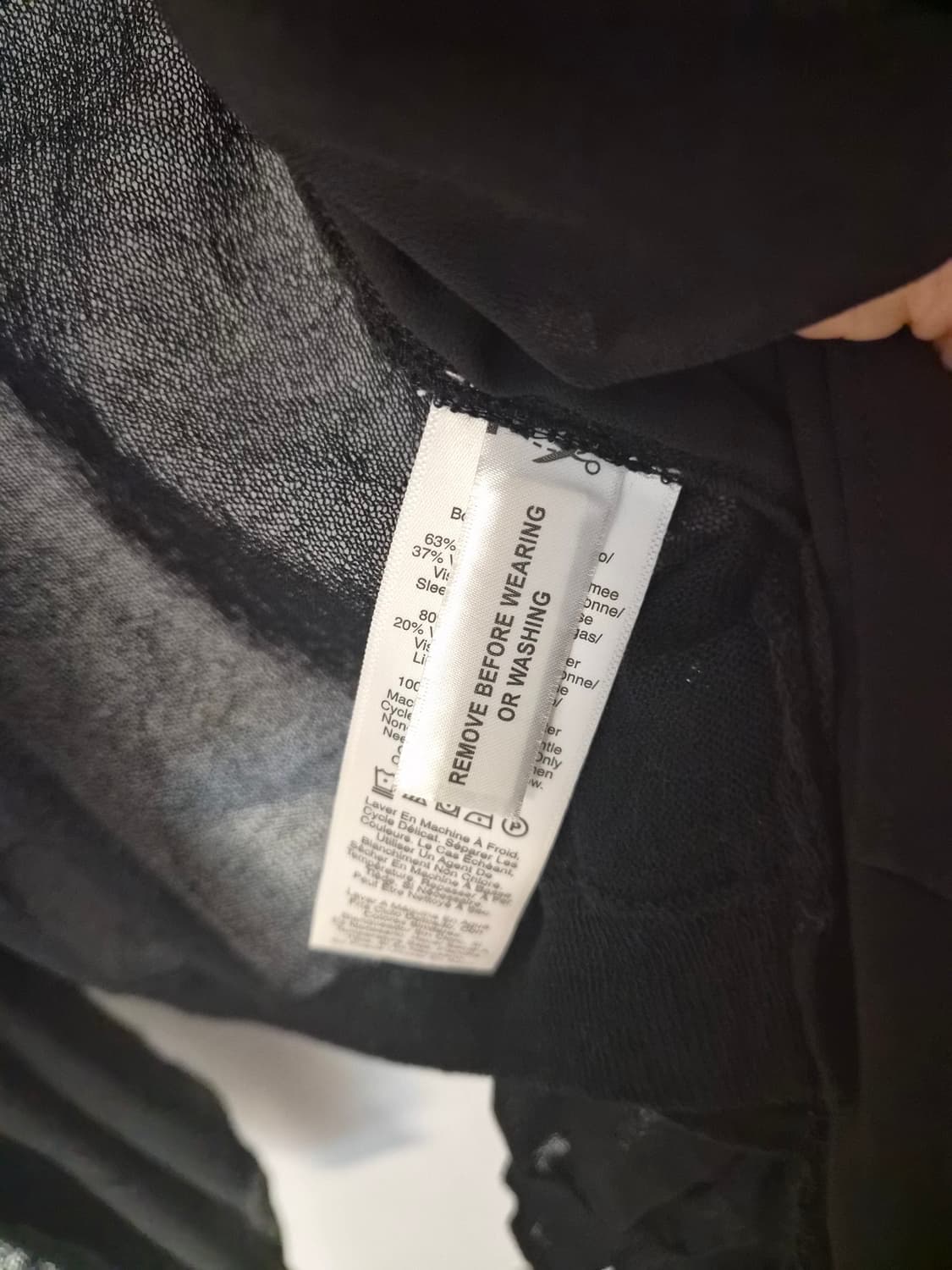DKNY 아카이브 언발 블랙 시스루 가디건 상품이미지4