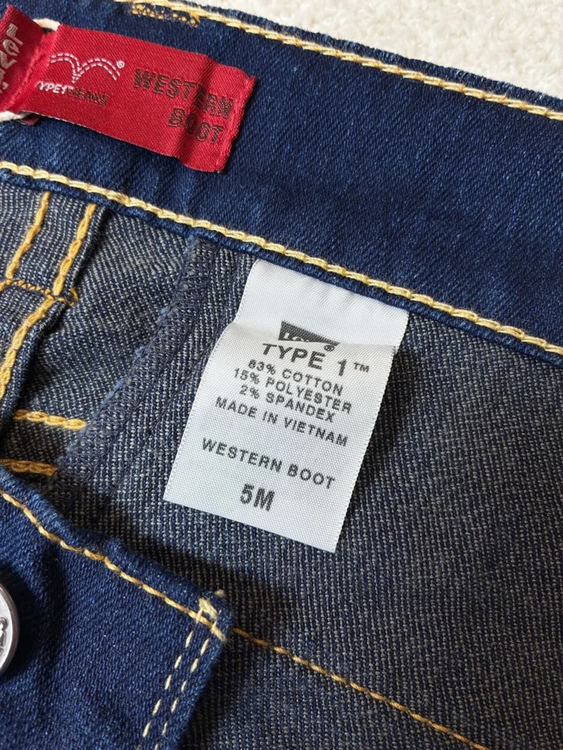 리바이스 00s 로우라이즈 타입1  부츠컷 데님 팬츠 PN6640    상품이미지9