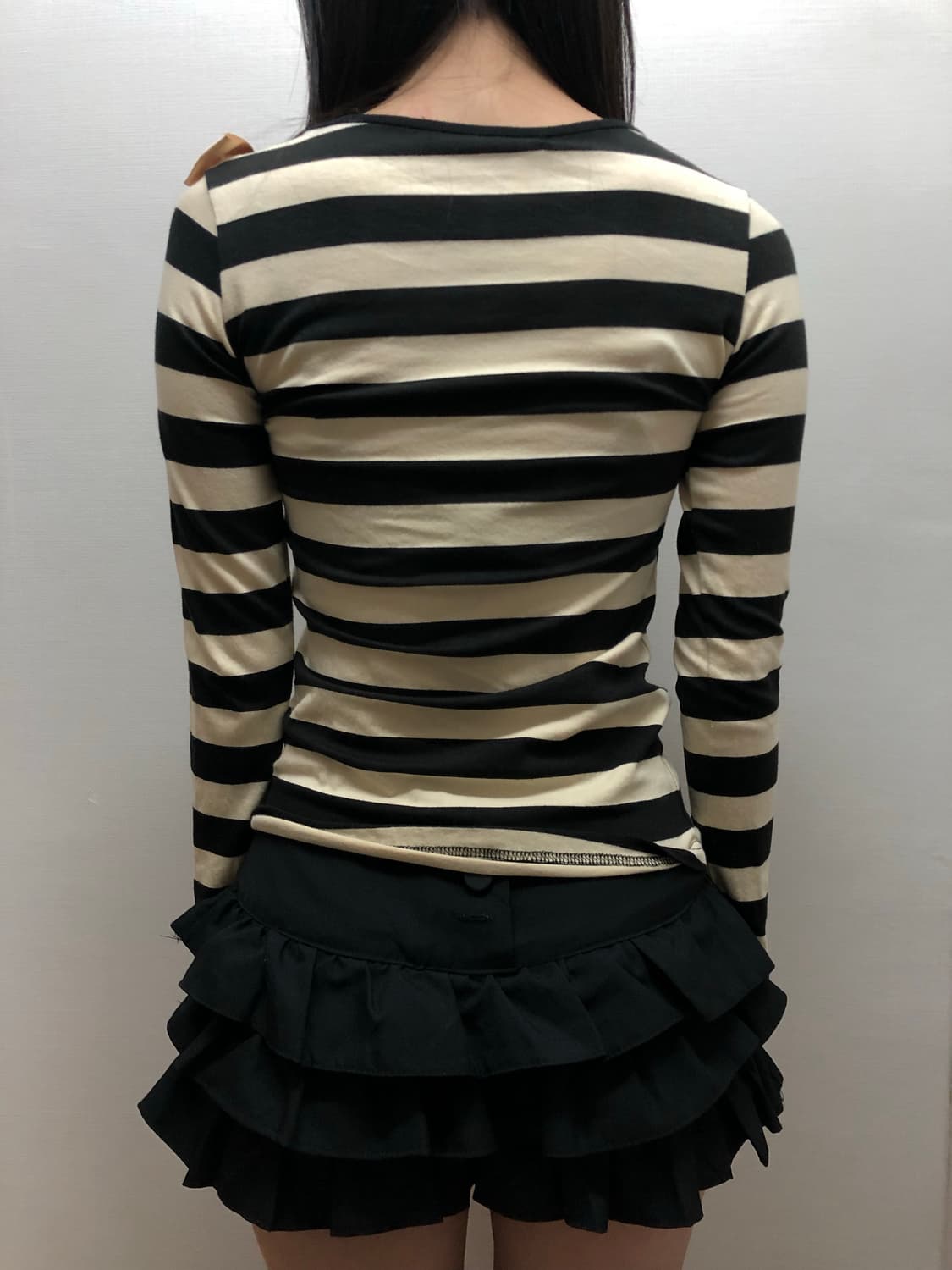 빈티지 블랙 미니 프릴 스커트 상품이미지8