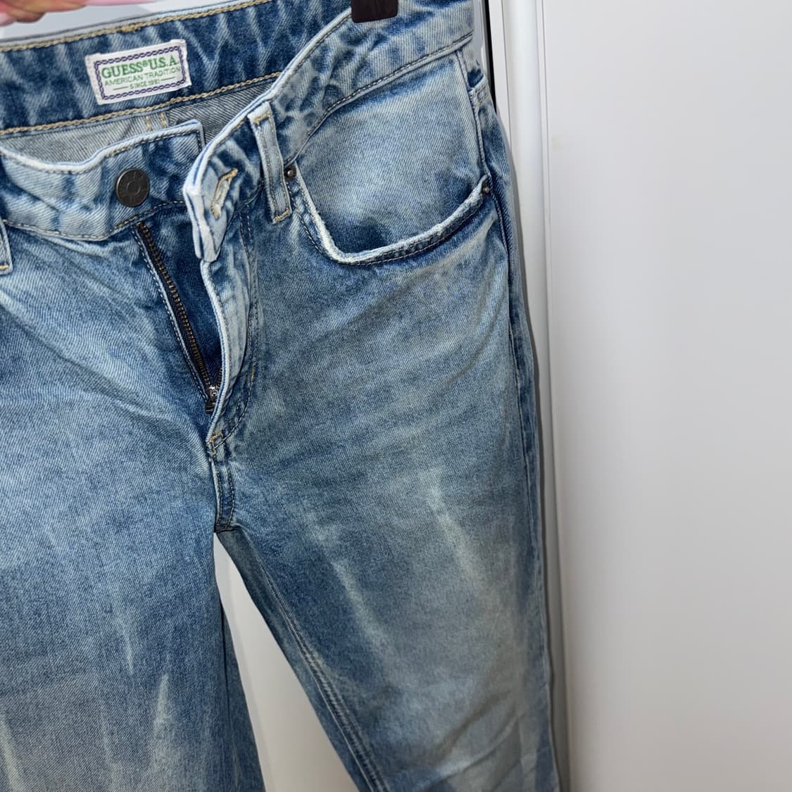 GUESS USA 블루 플레어 데님 진 24 사이즈 청바지 상품이미지6