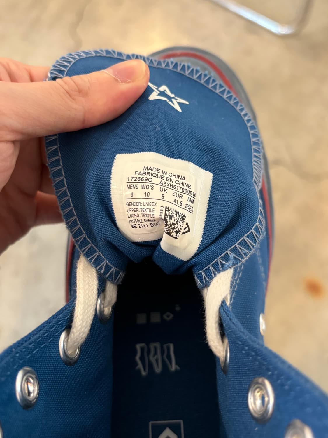 [265] 컨버스 빈티지처리 척 70 하이 블루 상품이미지5