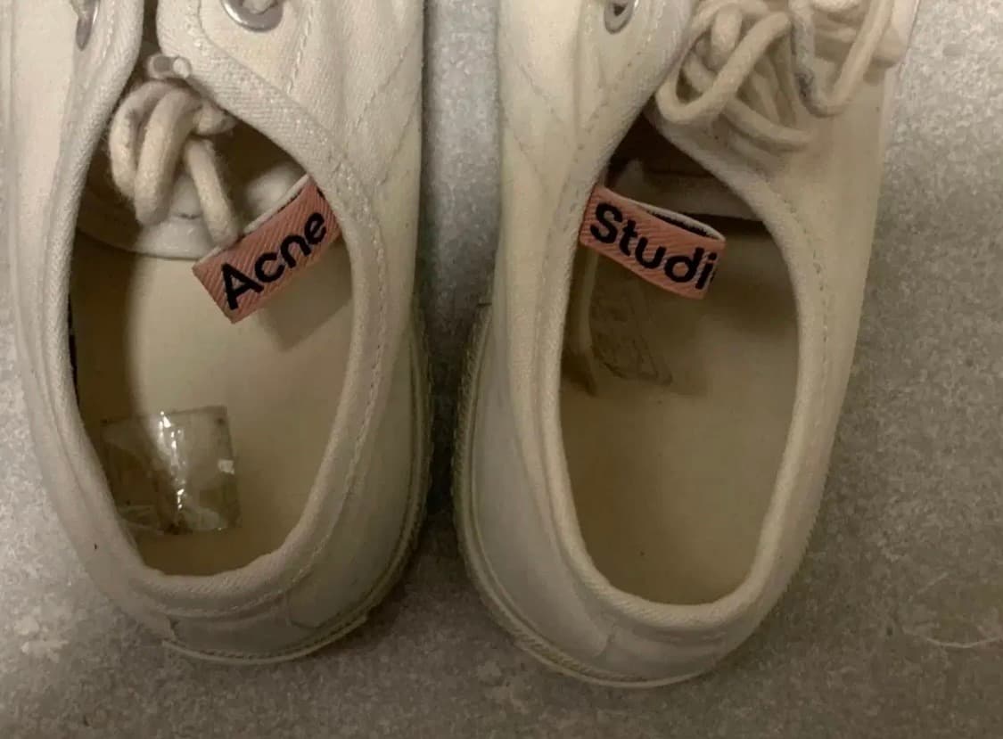 아크네 스튜디오 벨로우 텀블드 로우탑 스니커즈 Off White 40 상품이미지5