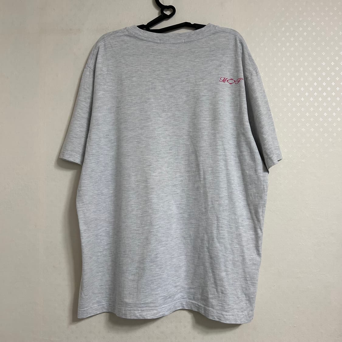미스치프 롬버스 블러 티셔츠 베이직 멜란지 그레이 L 상품이미지5