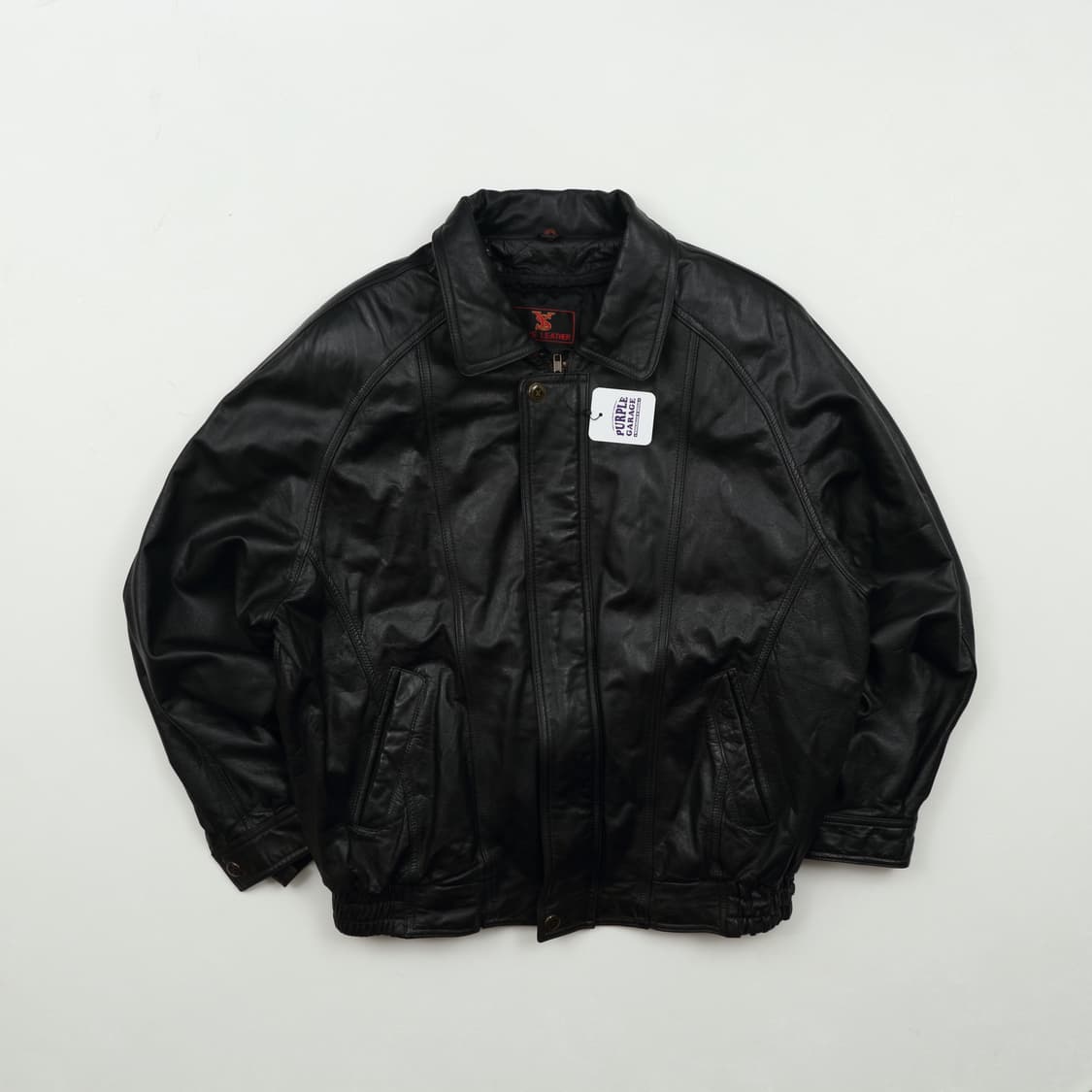 90S 빈티지 소가죽 레더 봄버자켓 블루종 A739 상품이미지1
