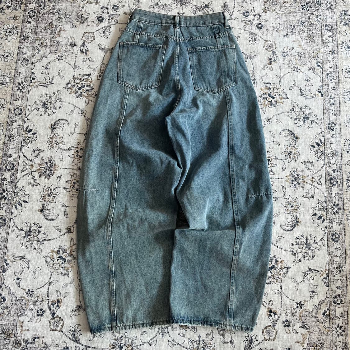 빈티지 절개 디테일 데님 벌룬팬츠 상품이미지2