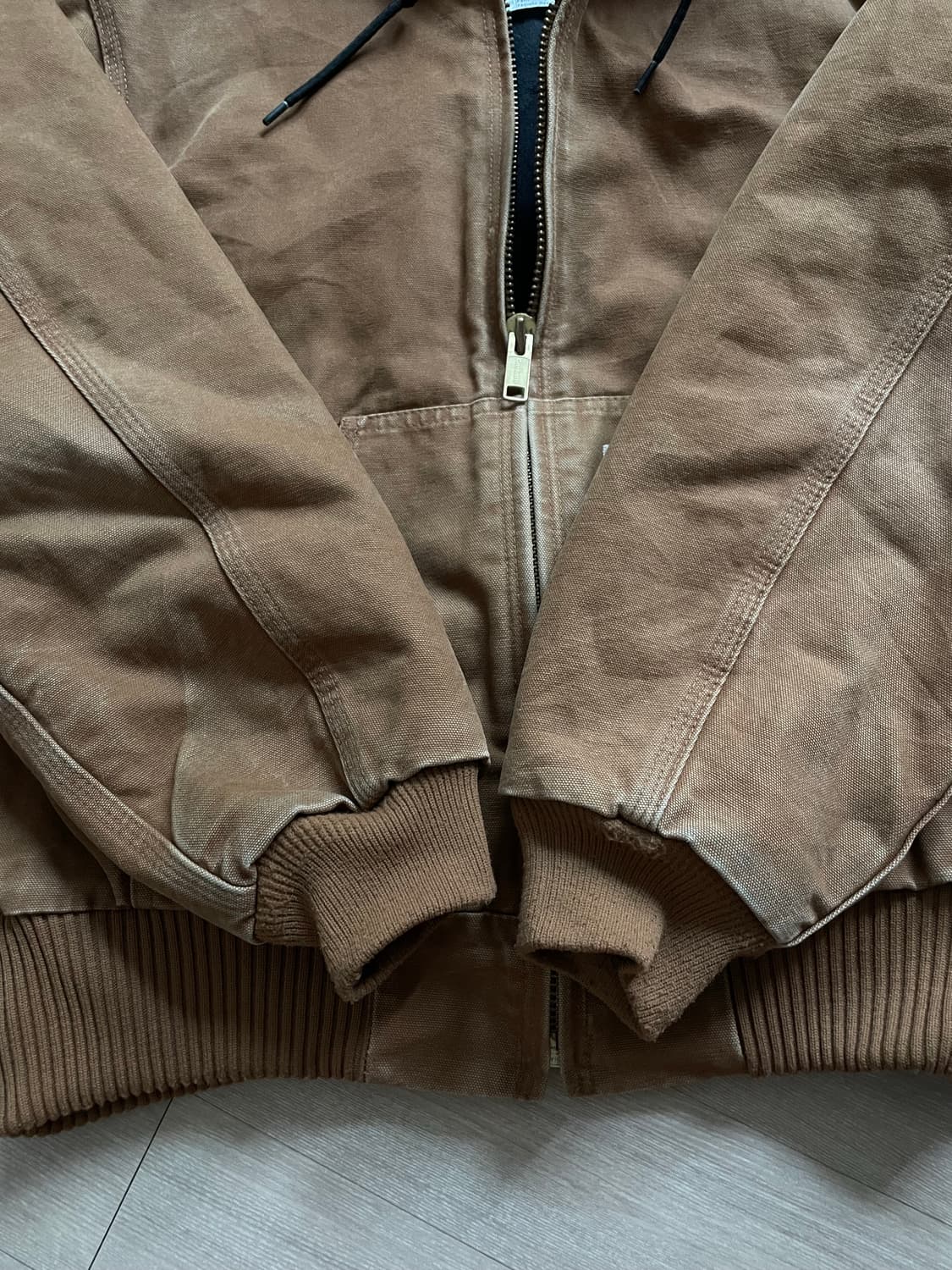 칼하트 j130 BRN 브라운 액티브 자켓 샌드스톤 상품이미지6