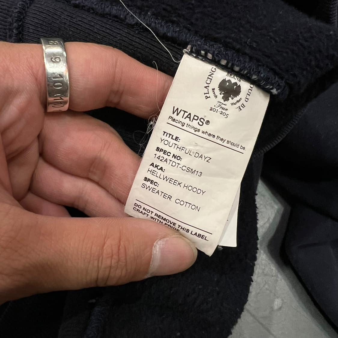  더블탭스 네이비 후드티 y13823 상품이미지9