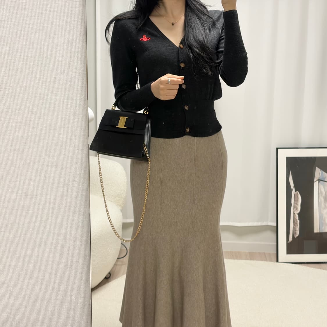 페라가모 바라 리본 블랙 미니 토트백 상품이미지10