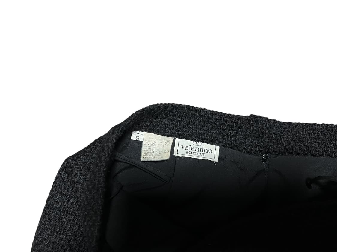 발렌티노 부티크 블랙 트위드 자켓 스커트 세트 명품셋업 상품이미지4