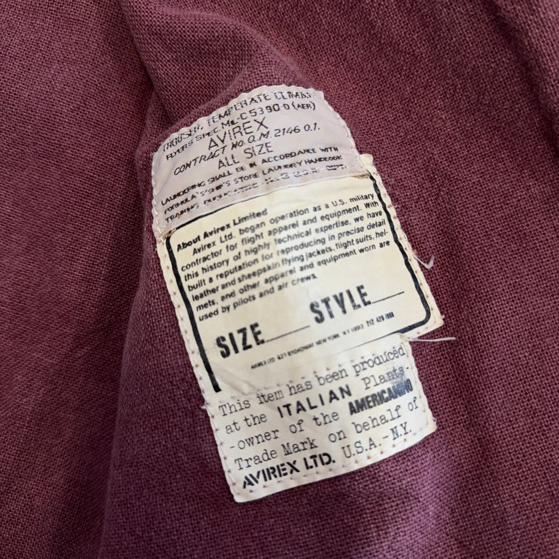 아비렉스 이탈리아 생산 데님 자켓 상품이미지6