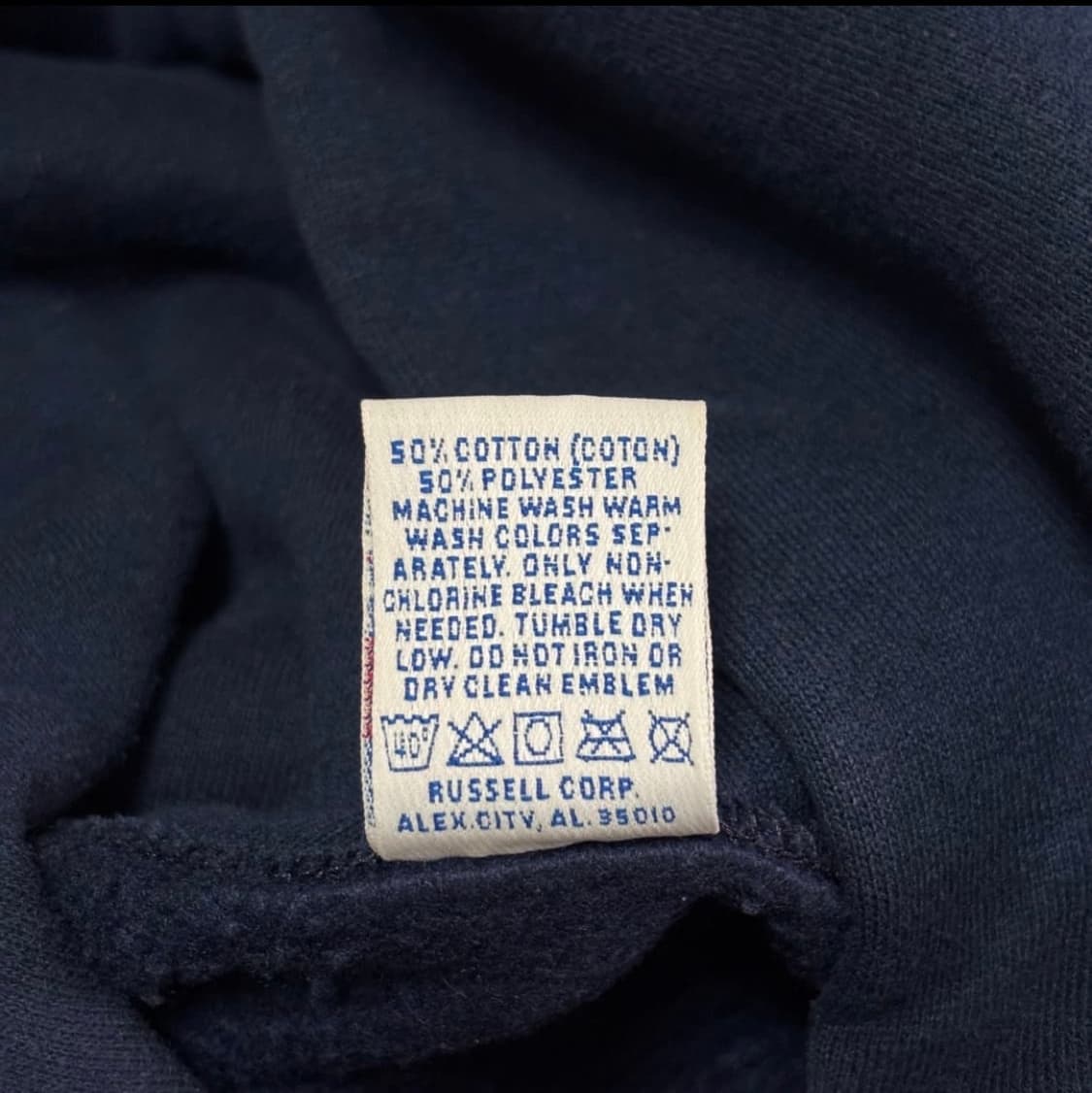 (XXL) 90s 러셀 애슬레틱 빈티지 후드 네이비 상품이미지8