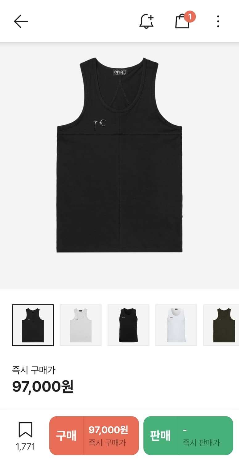 떠그클럽 tc 탱크탑 나시 블랙 상품이미지2