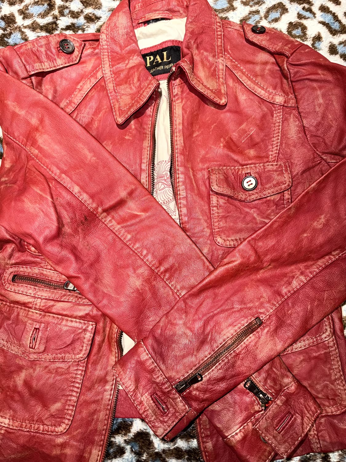 빈티지 가죽 자켓 상품이미지2