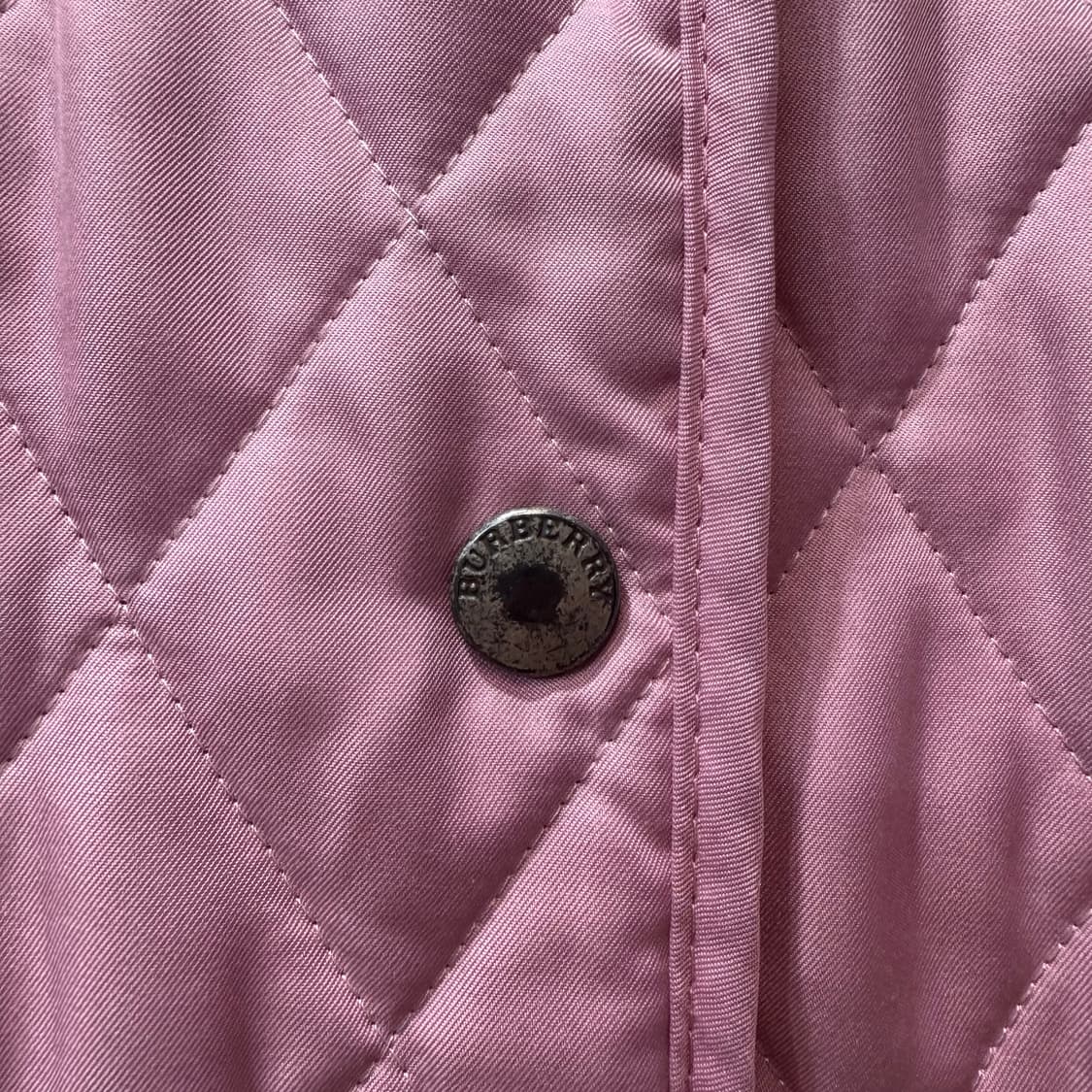 버버리 우먼스 핑크 퀼팅 자켓 made in ENGLAND (L)   상품이미지3
