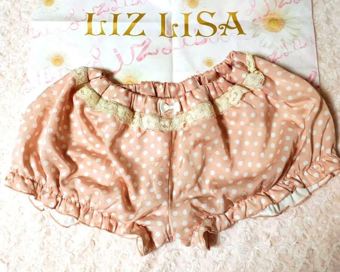 트랄라라 tralala 도트 리본 큐롯 코랄 호박팬츠 라떼갸루 히메갸루 상품이미지1