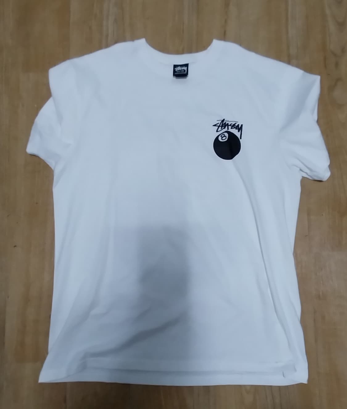 스투시 8볼 피그먼트 반팔 화이트 M 상품이미지3