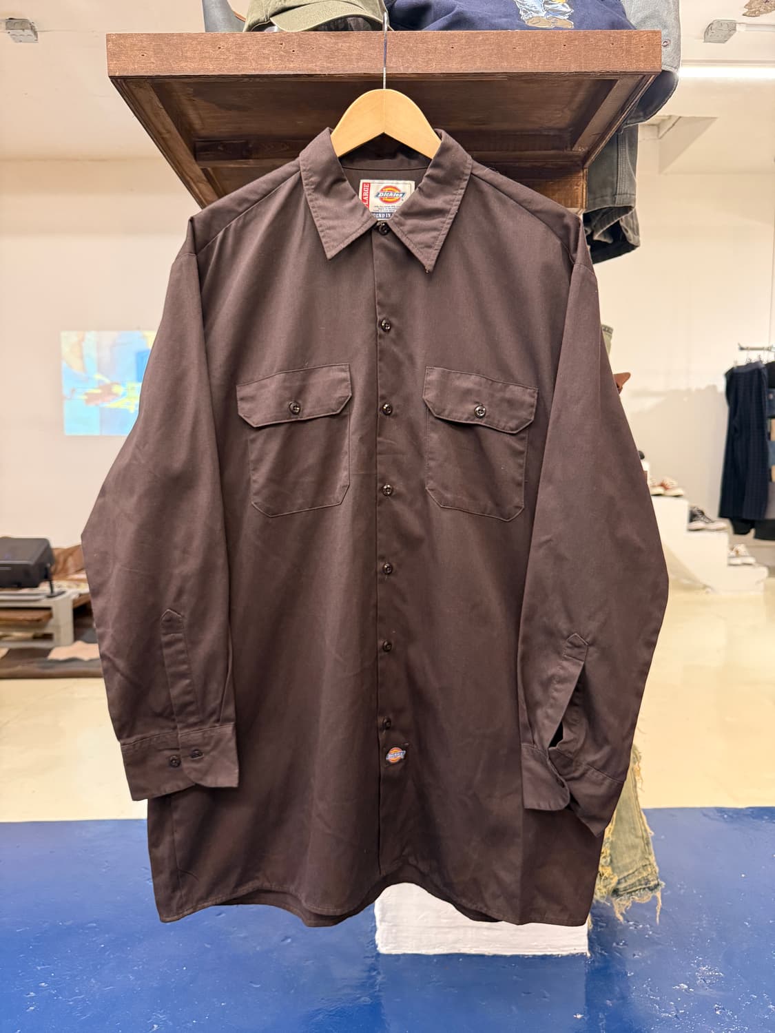 2000s Dickies 디키즈 브라운 셔츠 상품이미지3