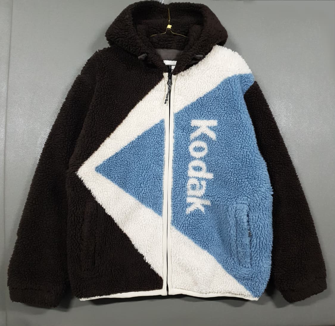 실측 XL) 코닥 케이 플리스 써모어 정해인 뽀글이 쉐르파 후드집업 자켓 상품이미지3