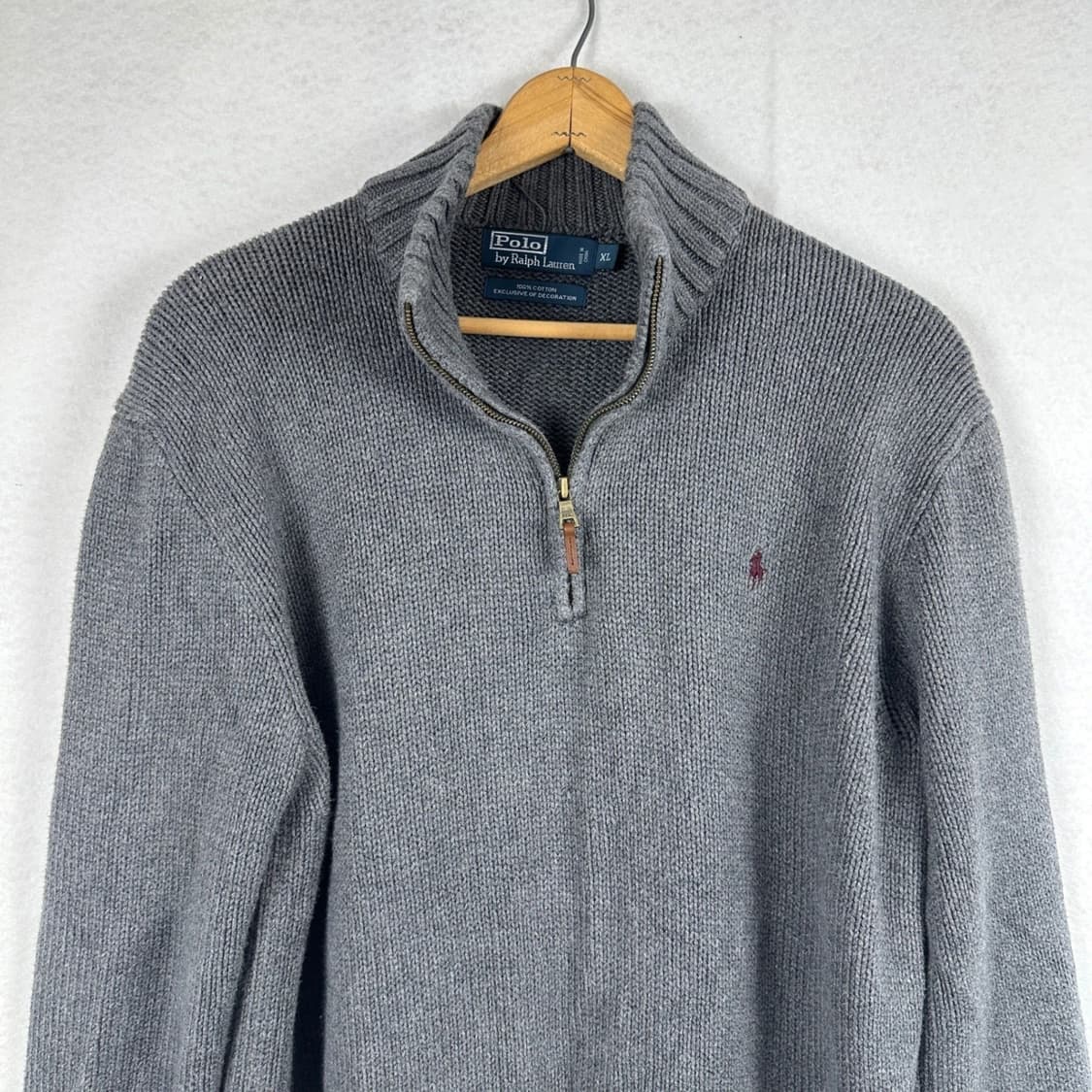 폴로 랄프 로렌 블랙 코튼 크루넥 스웨터 상품이미지2