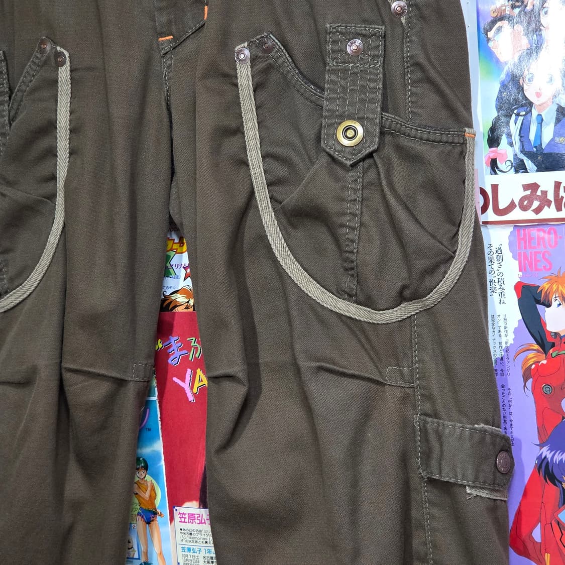 JPN 에드윈 카키 밀리터리 카고 팬츠 상품이미지8