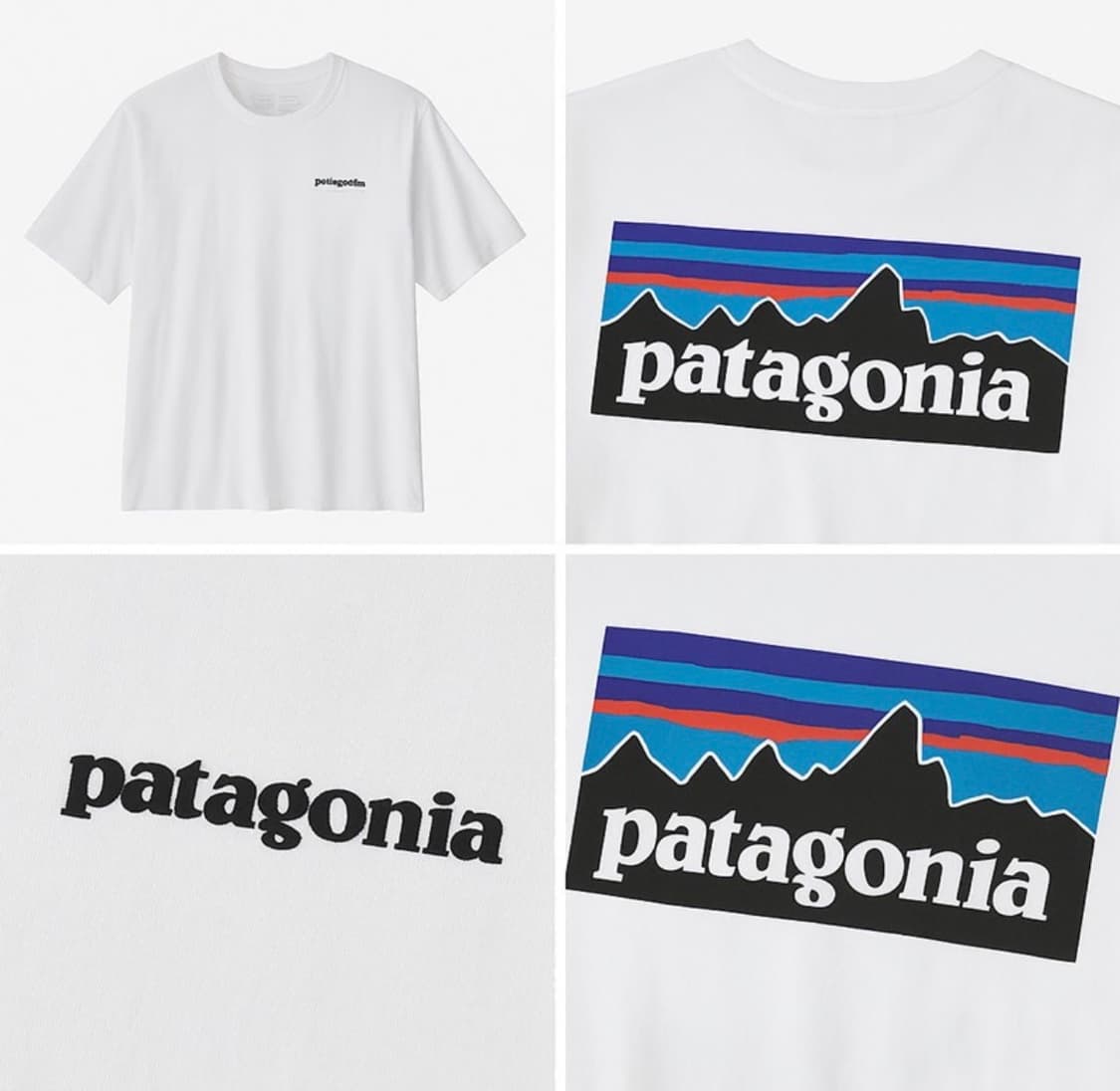 파타고니아 P-6 반팔 티셔츠 남여공용 화이트 XL사이즈 판매 상품이미지3