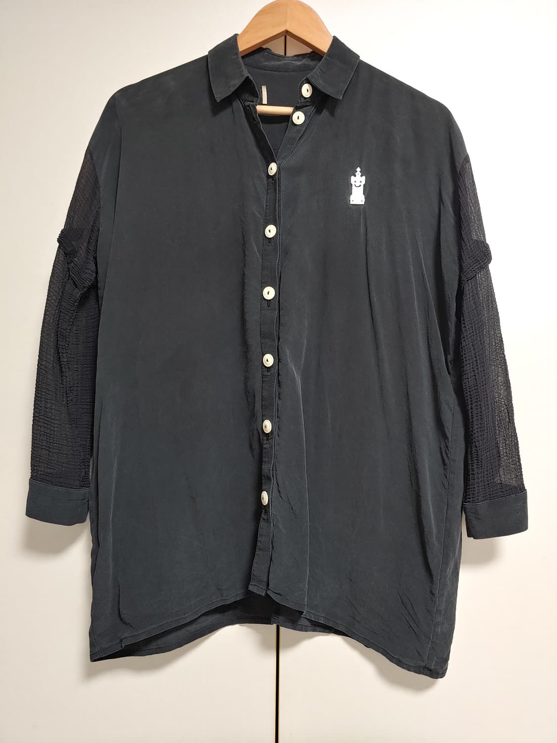 프랑스 데바스테(데바스티) 블랙 셔츠형 블라우스 상품이미지9