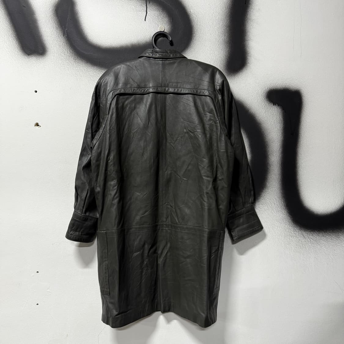 VTG 빈티지 리얼 쉽스킨 100% 양가죽 더블 롱 코트 상품이미지2