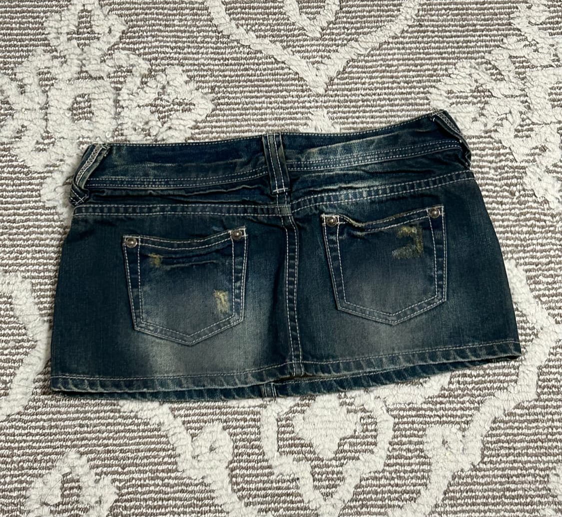 Thousand Y2k 펑크디테일 마이크로 숏 데님 스커트 상품이미지2