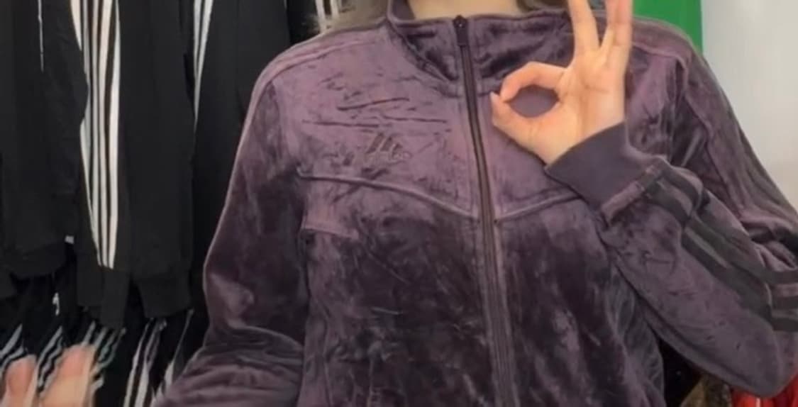 아디다스 보라색 벨벳 져지 상품이미지1