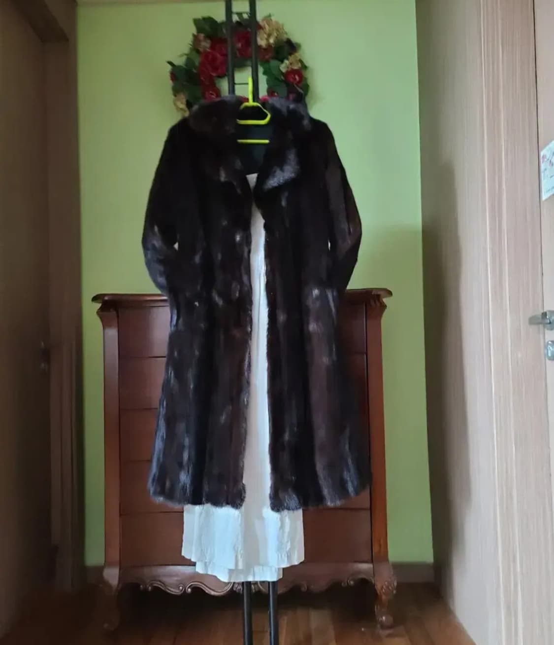 천연밍크 롱코트 상품이미지1