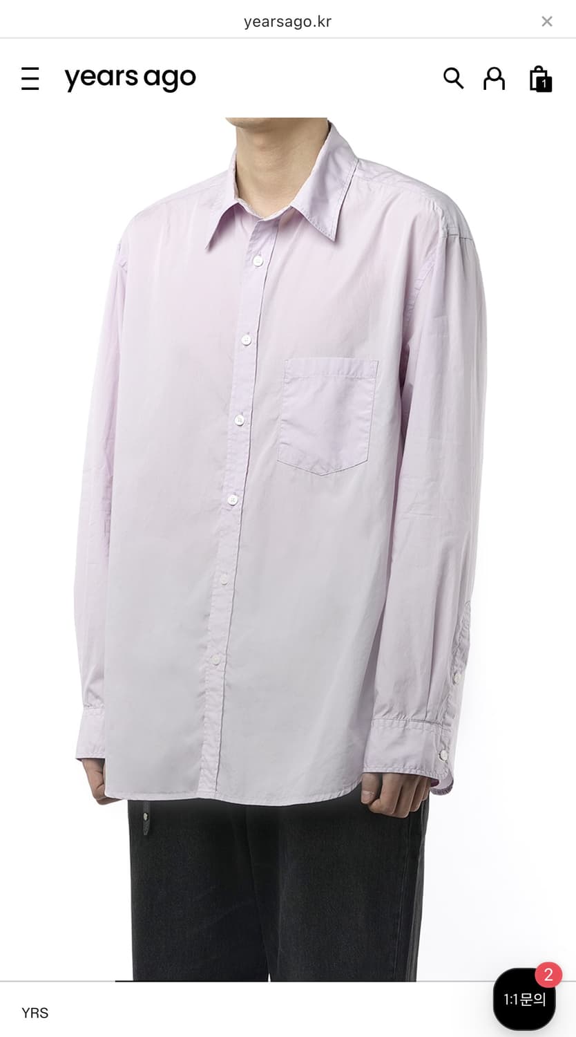 [새상품] 이얼즈어고 재팬 패브릭 수피마 코튼 포이카 셔츠 m 상품이미지3