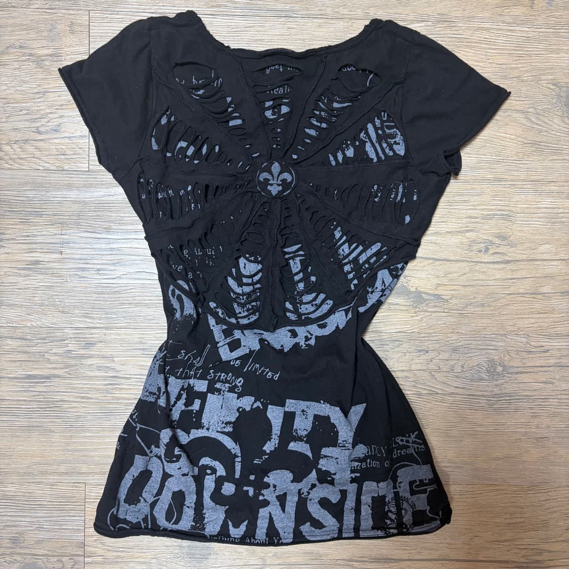 오늘만)레이어룸 스파이더 거미줄 반팔티셔츠 펑크 갸루 그런지 상품이미지3