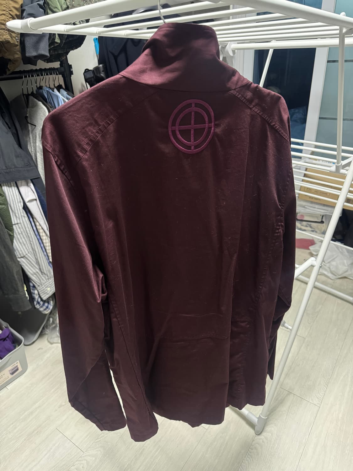 플라스틱 프로덕트 서클 로고 집 자켓 버건디 상품이미지2