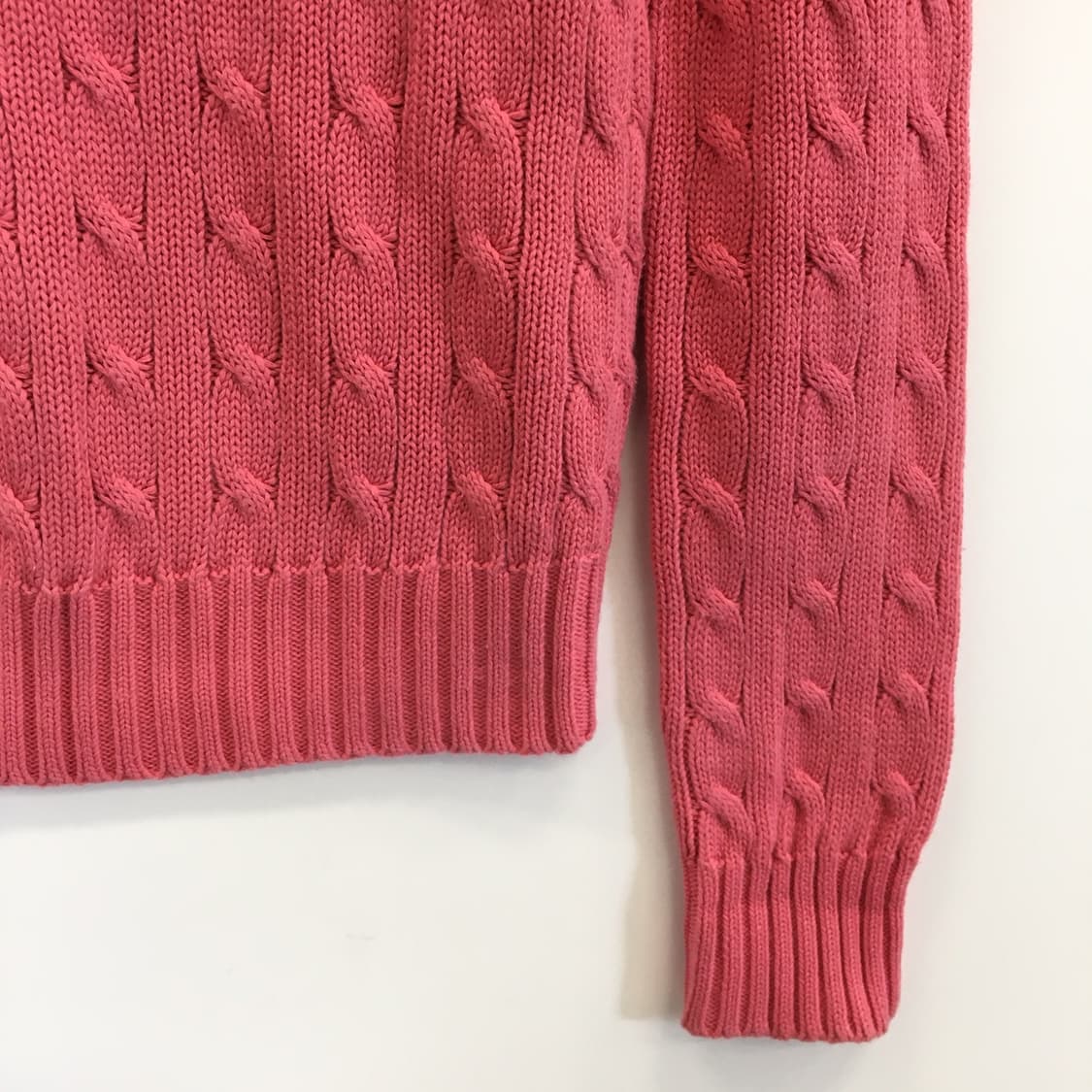 폴로 랄프로렌 케이블니트 90 핑크 국내판  상품이미지3