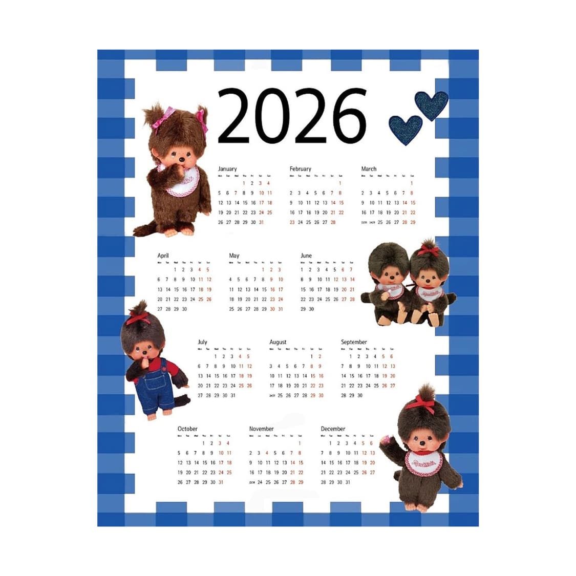 2026 몬치치 패브릭 캘린더(한정판매) 상품이미지1