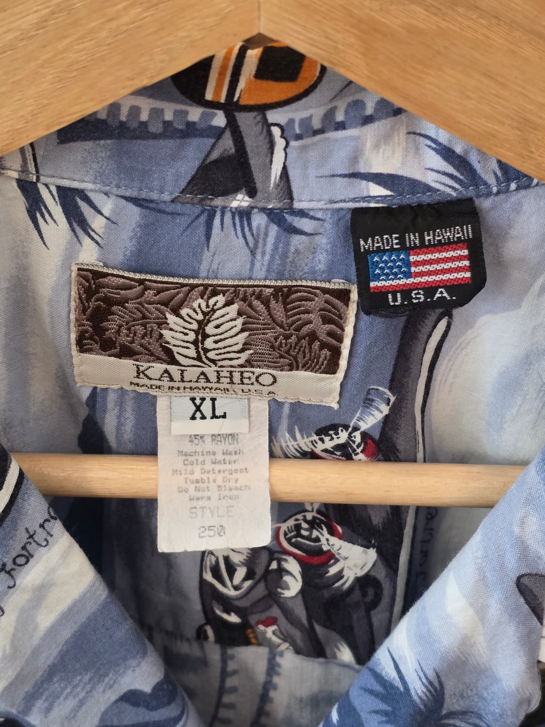 KALAHEO Made in Hawaii Rayon Shirt XL 상품이미지4