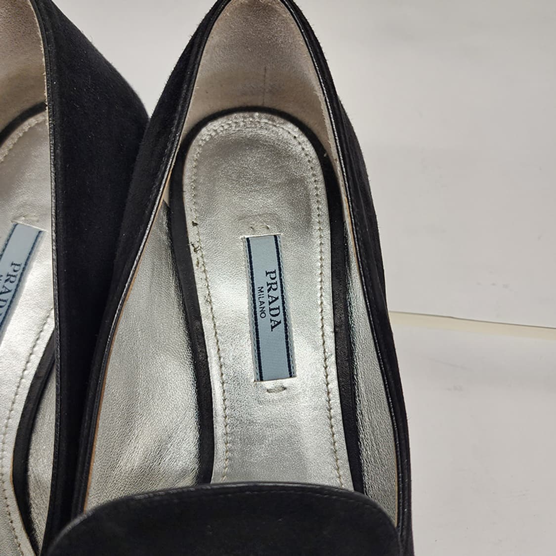 프라다 비즈 스웨이드 구두 블랙 39 상품이미지5