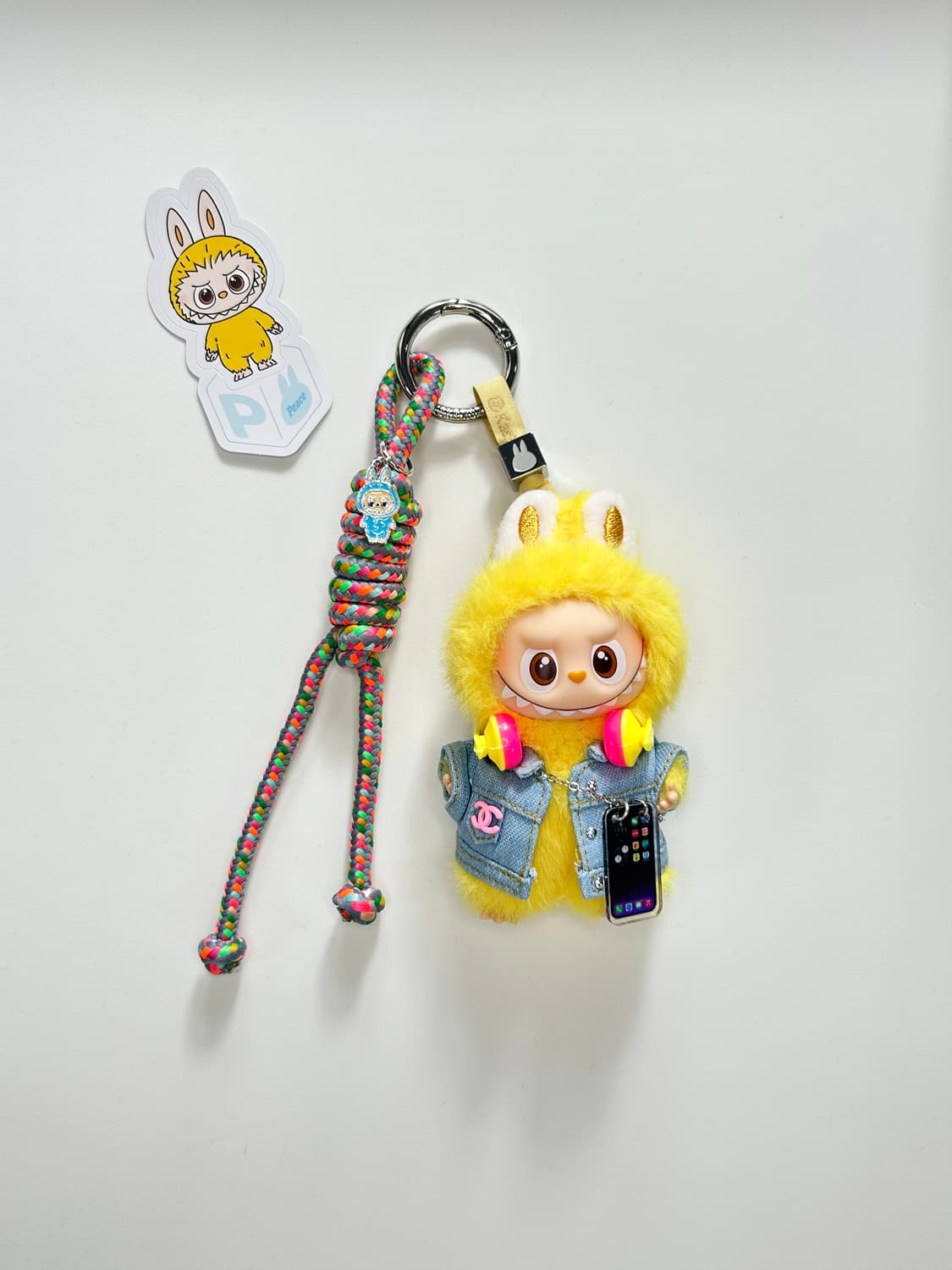 🙊미니라부부 내 마음속 비밀번호”P”커스텀키링 상품이미지1