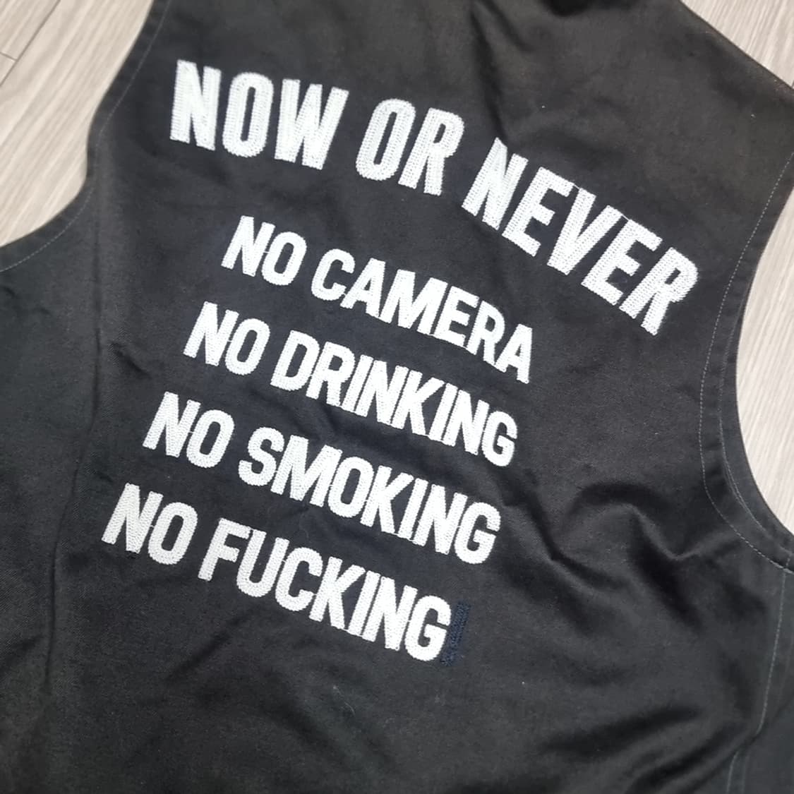 니들워크 워크웨어 블랙 조끼 자켓 Now or Never(L) 상품이미지8