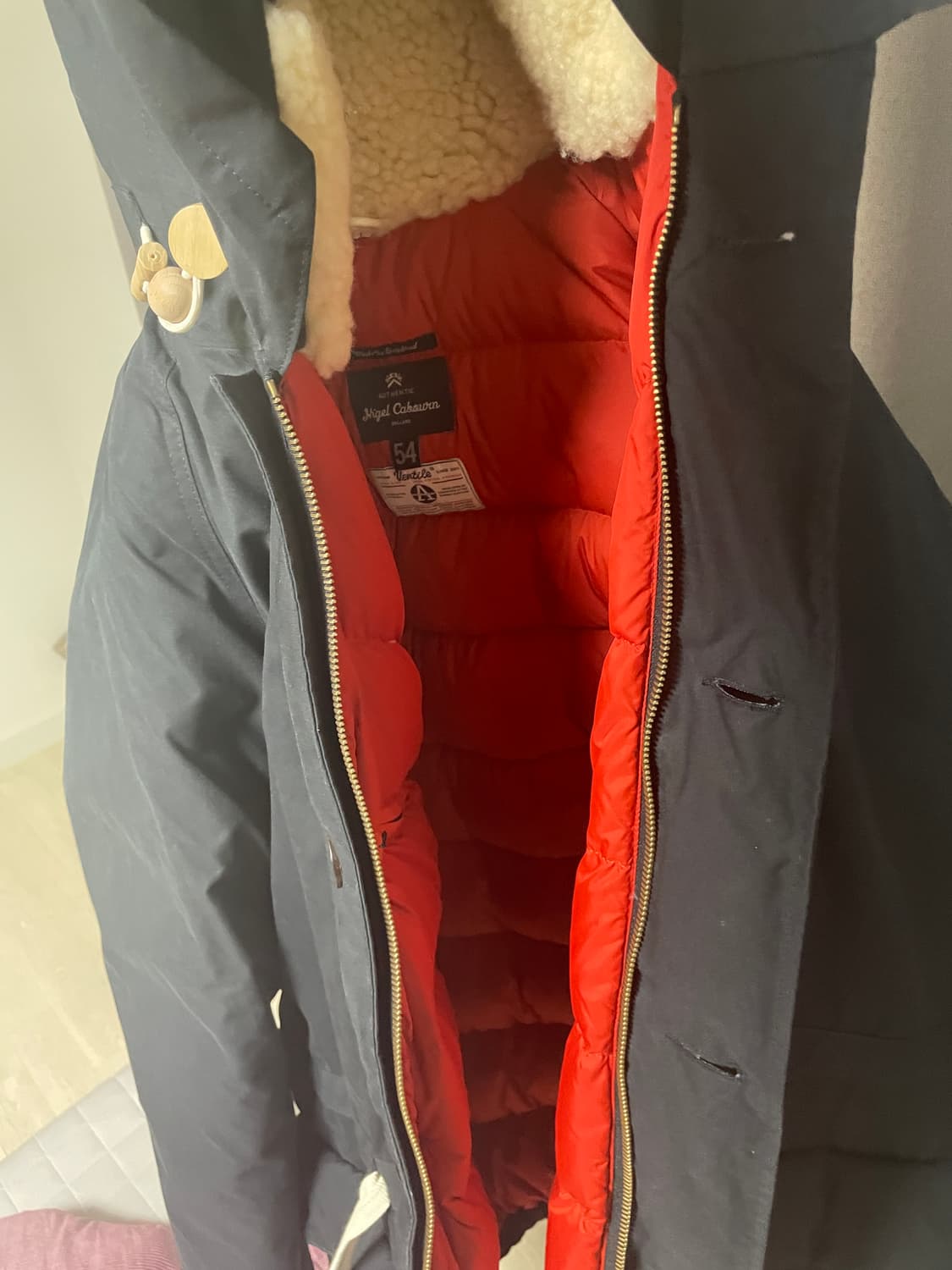 나이젤카본 에베레스트 파카 패딩 블랙 오렌지 54 사이즈 상품이미지5