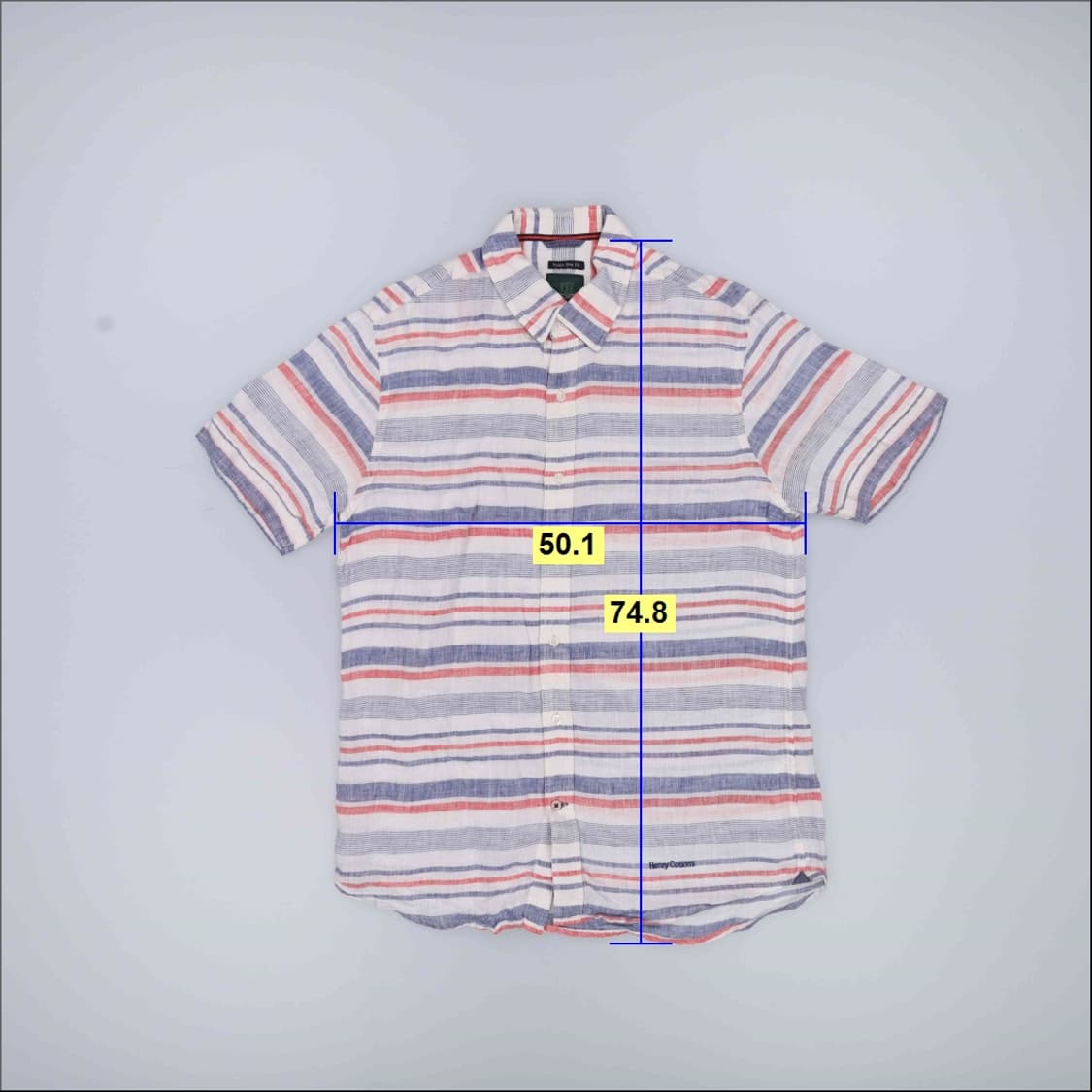 95 헨리코튼 린넨 반팔 셔츠 0402H1 상품이미지5