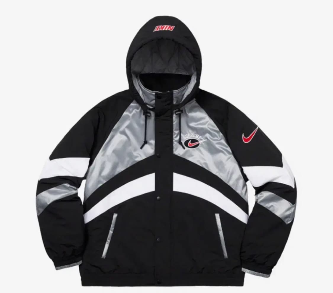 슈프림 x 나이키 레트로 후드 스포츠 자켓 실버 XL 상품이미지2