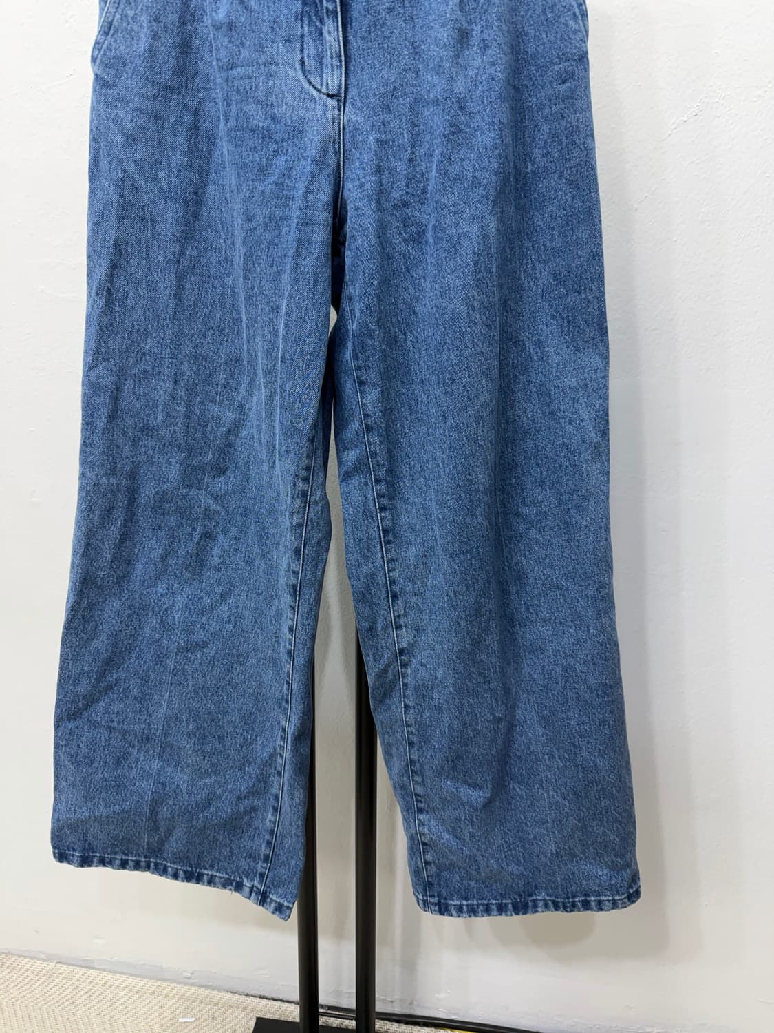정품) 시스템 한섬 24ss 데님 밴딩 와이드팬츠 67 상품이미지3