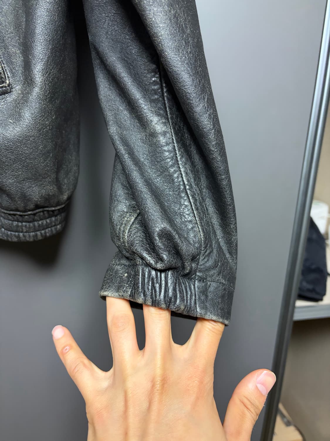 디스이즈네버댓 플라이트 레더 자켓 s 상품이미지4