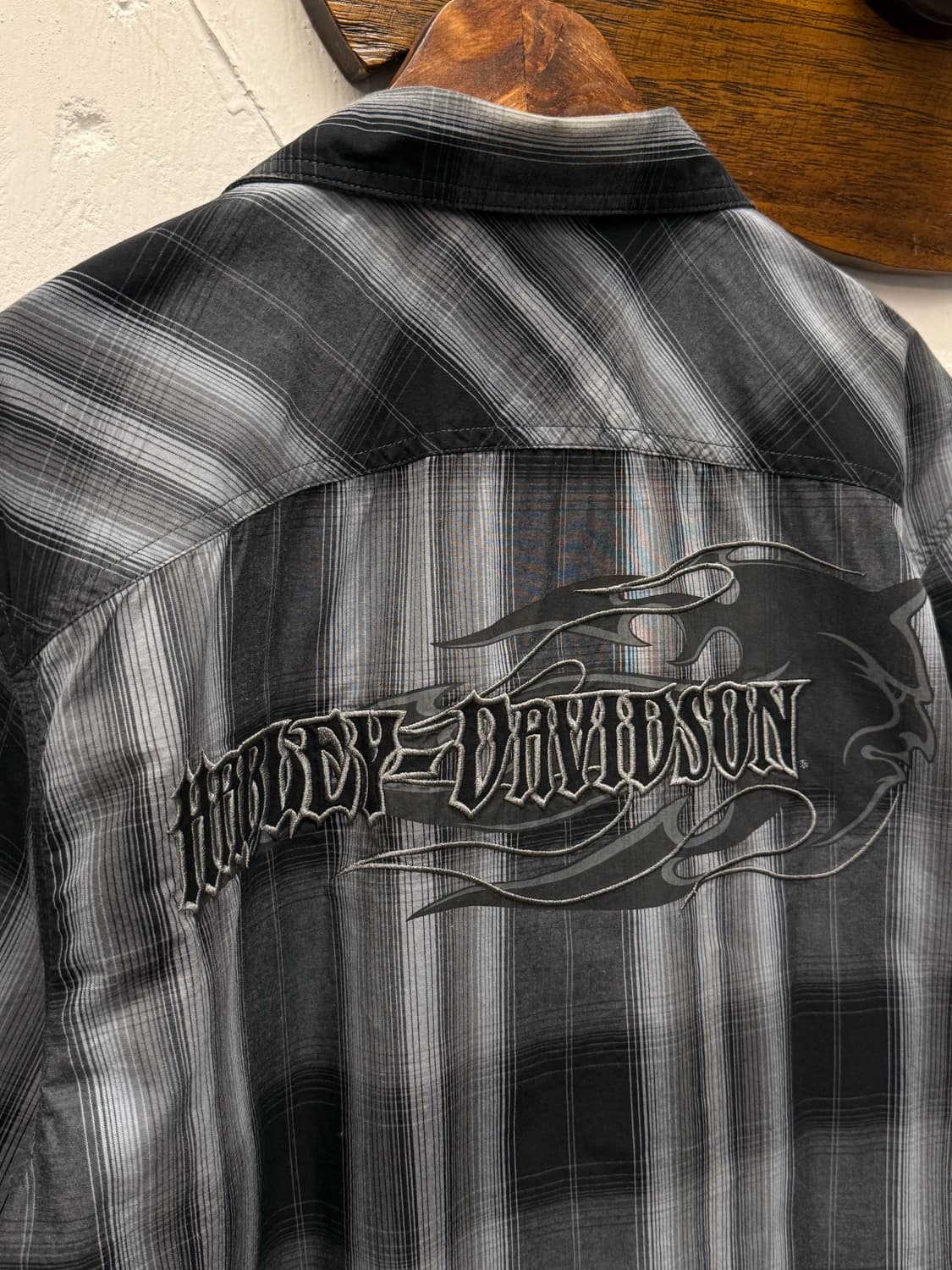 Harley-Davidson Plaid Short Sleeve Shirt 상품이미지2
