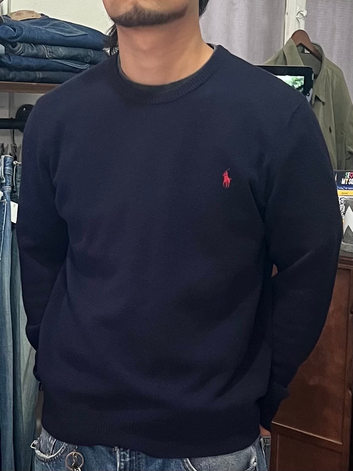 폴로 램스울 니트 XL 상품이미지1