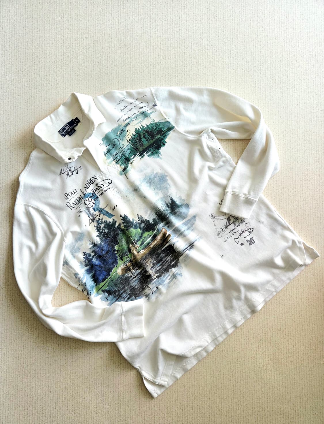 폴로 랄프로렌 아카이브 스포츠맨 피싱 럭비티 상품이미지9